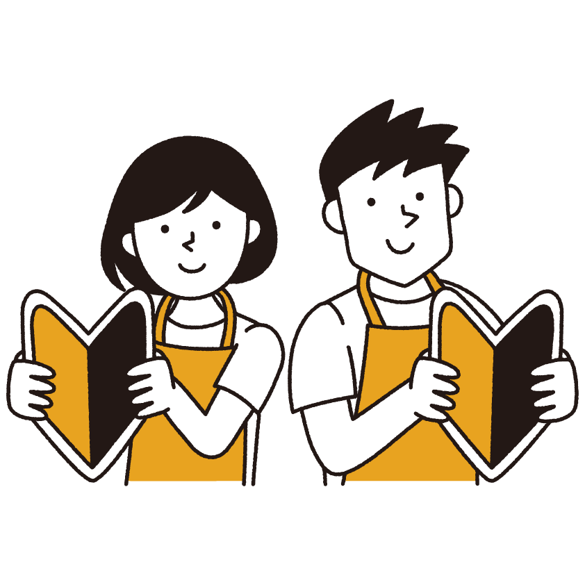 資料を読む介護スタッフ