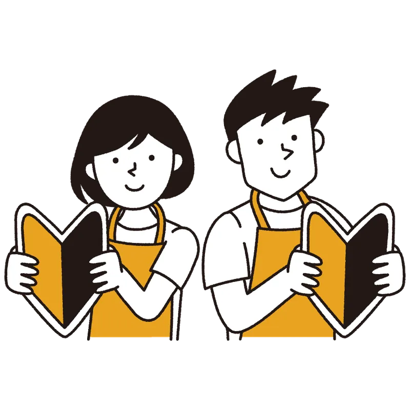 資料を読む介護スタッフ